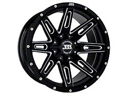 Big Baller Brand LB4 Gloss Black Milled 6-Lug Wheel; 18x9; 0mm Offset (07-13 Silverado 1500)