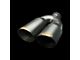 Bigboz Exhaust Universal Double Wall Lightning Style Exhaust Tips; 4-Inch; Flat Black (Fits 3-Inch Tailpipe)