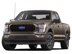 Running Boards; Black Aluminum; 6-Inch Stripe Step Pad (15-20 F-150 SuperCab)