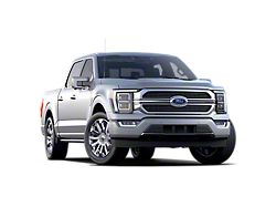 Running Boards; Black Aluminum; 6-Inch Stripe Step Pad (15-20 F-150 SuperCrew)