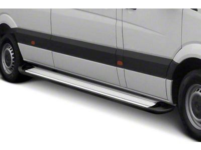 Running Boards; Silver Aluminum; 6-Inch Stripe Step Pad (09-14 F-150 SuperCab)