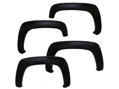 Fender Flare; Black; Recessed Bolt; 4-Piece (11-16 F-350 Super Duty)