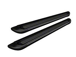 Running Boards; Black Aluminum; 6-Inch Stripe Step Pad (11-16 F-350 Super Duty SuperCab)