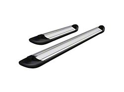 Running Boards; Silver Aluminum; 6-Inch Stripe Step Pad (11-16 F-350 Super Duty SuperCrew)