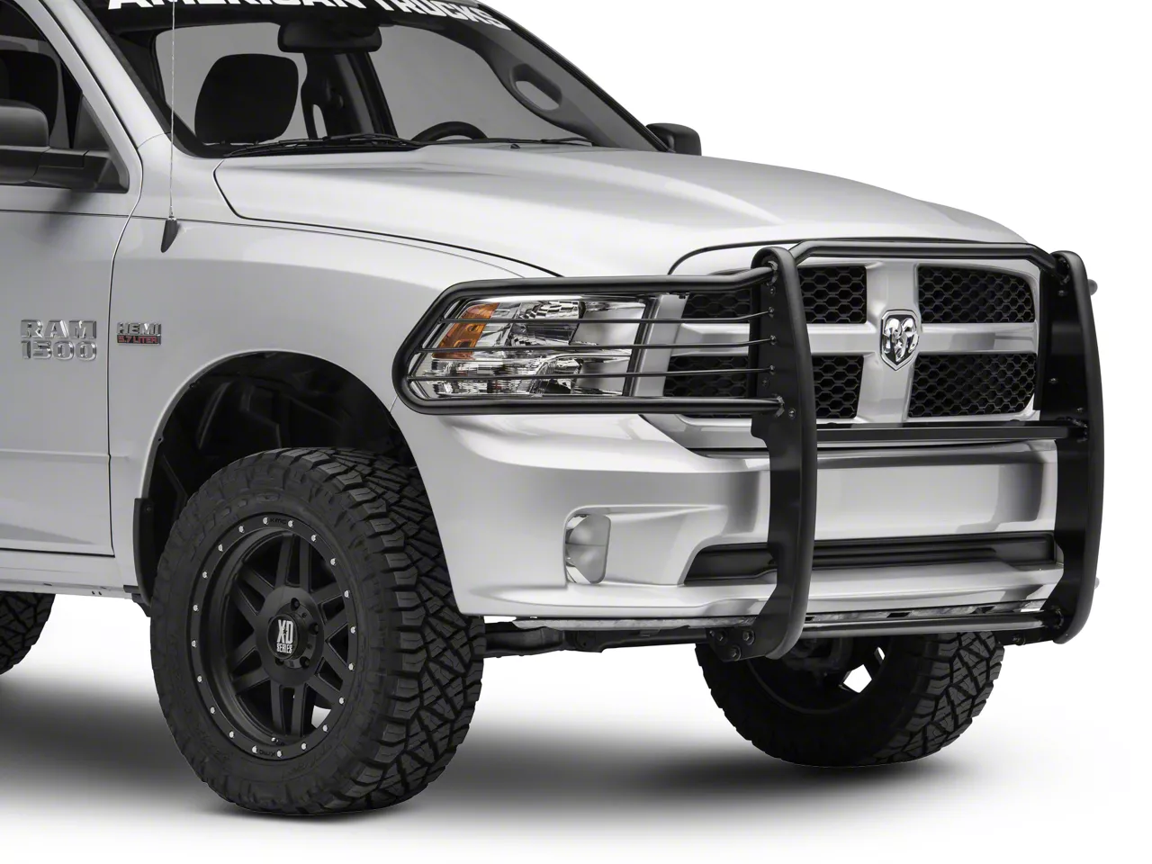 RAM 1500 Grille Guard; Black (09-18 RAM 1500, Excluding Rebel