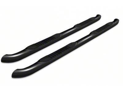 3-Inch Round Side Step Bars; Black (19-24 RAM 1500 Quad Cab)