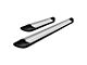 Running Boards; Silver Aluminum; 6-Inch Stripe Step Pad (09-18 RAM 1500 Crew Cab)