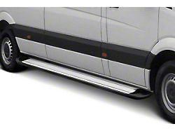 Running Boards; Silver Aluminum; 6-Inch Stripe Step Pad (19-24 RAM 1500 Crew Cab)