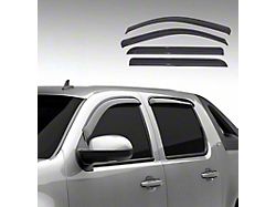 Door Visor; Smoked; In-Channel, 4-Piece (14-19 Sierra 2500 HD Crew Cab)