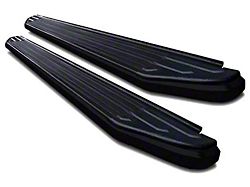 Running Board; Black Aluminum; Rocker Panel Mount; 4-Inch Step (07-19 Sierra 2500 HD Crew Cab)