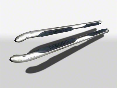 3-Inch Side Step Bars; Stainless Steel (19-24 Silverado 1500 Crew Cab)