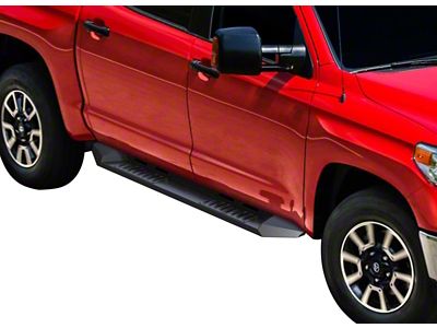 Running Board; Black; 6-Inch Step Pad; 2-Piece (07-19 Silverado 2500 HD Crew Cab)