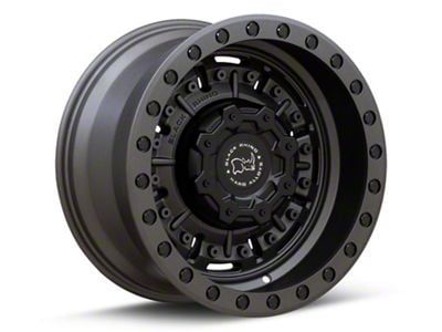 Black Rhino Abrams Textured Matte Gunmetal 8-Lug Wheel; 17x9.5; -18mm Offset (01-06 Sierra 2500 HD)