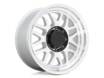 Black Rhino Delta Gloss Silver 8-Lug Wheel; 18x9.5; -18mm Offset (01-06 Sierra 2500 HD)