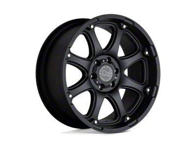 Black Rhino Glamis Matte Black 8-Lug Wheel; 17x9; 12mm Offset (01-06 Sierra 2500 HD)