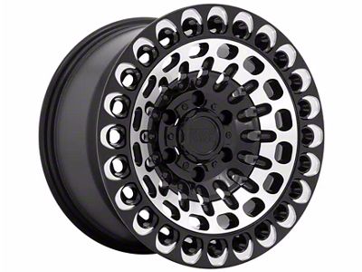 Black Rhino Labyrinth Gloss Black Machined 8-Lug Wheel; 17x9.5; -18mm Offset (01-06 Sierra 2500 HD)