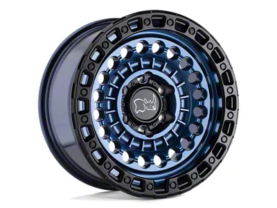 Black Rhino Sentinel Cobalt Blue with Black Ring 8-Lug Wheel; 20x9.5; -18mm Offset (01-06 Sierra 2500 HD)