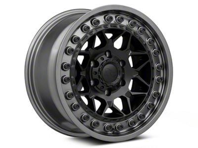 Black Rhino Alpha Matte Black With Gunmetal Lip 8-Lug Wheel; 18x9; 20mm Offset (01-06 Sierra 3500 HD SRW)