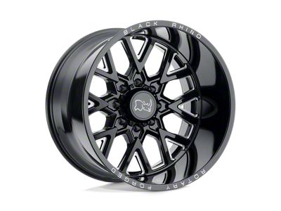 Black Rhino Grimlock Gloss Black Milled 8-Lug Wheel; 20x11.5; -44mm Offset (01-06 Sierra 3500 HD SRW)