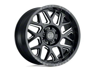 Black Rhino Reaper Gloss Black Milled 8-Lug Wheel; 20x11.5; -44mm Offset (01-06 Sierra 3500 HD SRW)