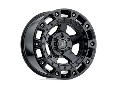 Black Rhino Cinco Gloss Black with Stainless Bolt 5-Lug Wheel; 20x9.5; 0mm Offset (02-08 RAM 1500, Excluding Mega Cab)