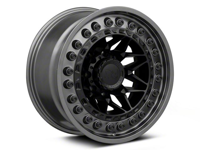 Black Rhino Alpha Matte Black With Gunmetal Lip 8-Lug Wheel; 18x9; 0mm Offset (03-09 RAM 3500 SRW)