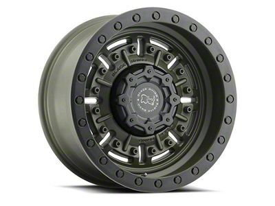 Black Rhino Abrams Olive Drab Green 6-Lug Wheel; 18x9.5; 12mm Offset (07-13 Sierra 1500)