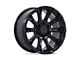 Black Rhino Diamondback Matte Black 6-Lug Wheel; 17x9; 12mm Offset (07-13 Sierra 1500)