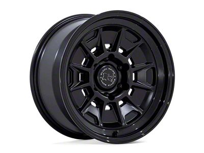 Black Rhino Mondo Matte Black with Gloss Black Lip 6-Lug Wheel; 17x8.5; 20mm Offset (07-13 Sierra 1500)