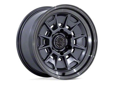 Black Rhino Mondo Matte Gunmetal with Gloss Gray Lip 6-Lug Wheel; 17x8.5; -10mm Offset (07-13 Sierra 1500)