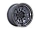 Black Rhino Mondo Matte Gunmetal with Gloss Gray Lip 6-Lug Wheel; 17x9; -38mm Offset (07-13 Sierra 1500)