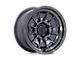 Black Rhino Mondo Matte Gunmetal with Gloss Gray Lip 6-Lug Wheel; 17x9; -38mm Offset (07-13 Sierra 1500)