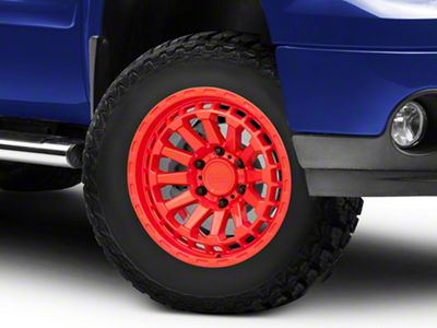 Black Rhino Raid Gloss Red 6-Lug Wheel; 17x8.5; -18mm Offset (07-13 Sierra 1500)