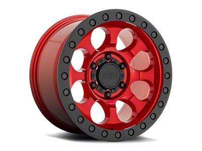 Black Rhino Riot Candy Red with Black Ring 6-Lug Wheel; 17x8.5; -30mm Offset (07-13 Sierra 1500)