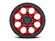 Black Rhino Riot Candy Red with Black Ring 6-Lug Wheel; 17x8.5; -30mm Offset (07-13 Sierra 1500)