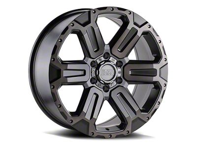 Black Rhino Wanaka Matte Gunmetal with Brushed Face and Gunmetal Tint 6-Lug Wheel; 17x8.5; 12mm Offset (07-13 Sierra 1500)