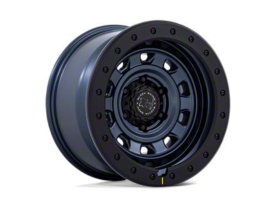 Black Rhino Xplorer Metallic Blue with Matte Black Lip 6-Lug Wheel; 17x9; -12mm Offset (07-13 Sierra 1500)