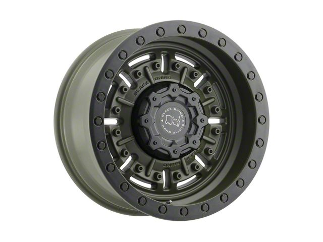 Black Rhino Abrams Olive Drab Green 6-Lug Wheel; 17x8.5; 0mm Offset (07-13 Silverado 1500)