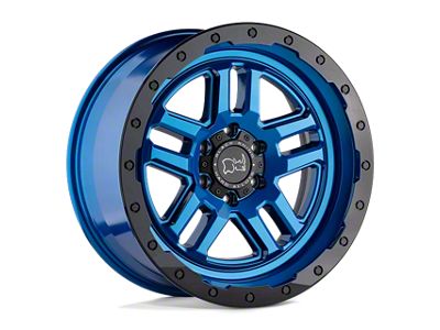 Black Rhino Barstow Dearborn Blue with Black Ring 6-Lug Wheel; 18x9.5; 12mm Offset (07-13 Silverado 1500)