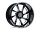 Black Rhino Blaster Gloss Black Milled 6-Lug Wheel; Left Directional; 22x14; -76mm Offset (07-13 Silverado 1500)