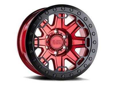 Black Rhino Rift Beadlock Candy Red 6-Lug Wheel; 17x8.5; 0mm Offset (07-13 Silverado 1500)