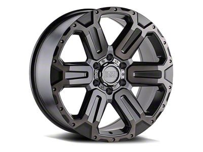 Black Rhino Wanaka Matte Gunmetal with Brushed Face and Gunmetal Tint 6-Lug Wheel; 18x9; 12mm Offset (07-13 Silverado 1500)