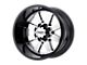 Black Rhino Labyrinth Gloss Black with Machined Face and Milling 8-Lug Wheel; 17x9.5; -18mm Offset (11-14 Silverado 2500 HD)
