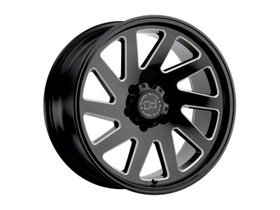 Black Rhino Thrust Gloss Black with Milled Spokes 8-Lug Wheel; 20x9.5; -18mm Offset (11-14 Silverado 2500 HD)