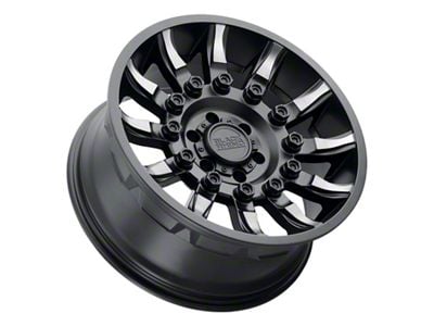 Black Rhino Mission Matte Black Machined 8-Lug Wheel; 20x11.5; -44mm Offset (11-14 Silverado 3500 HD SRW)