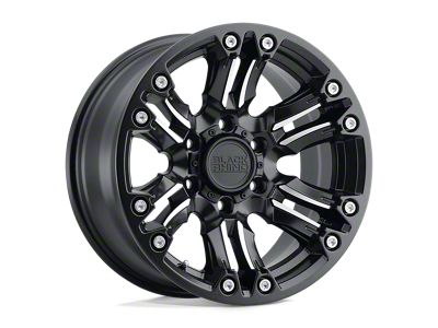 Black Rhino Asagai Matte Black and Machined with Stainless Bolts 6-Lug Wheel; 20x9.5; 12mm Offset (09-14 F-150)