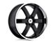 Black Rhino Pondora Gloss Black with Machine Ring 6-Lug Wheel; 20x8.5; 30mm Offset (09-14 F-150)