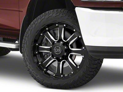 Black Rhino Sierra Gloss Black Milled 8-Lug Wheel; 22x10; 12mm Offset (10-18 RAM 2500)