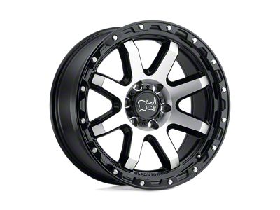 Black Rhino Coyote Gloss Black Machined and Stainless Bolts 8-Lug Wheel; 17x9; -18mm Offset (11-16 F-250 Super Duty)