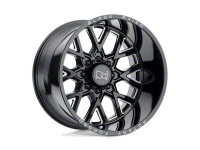 Black Rhino Grimlock Gloss Black and Milled 8-Lug Wheel; 20x9.5; -18mm Offset (11-16 F-250 Super Duty)